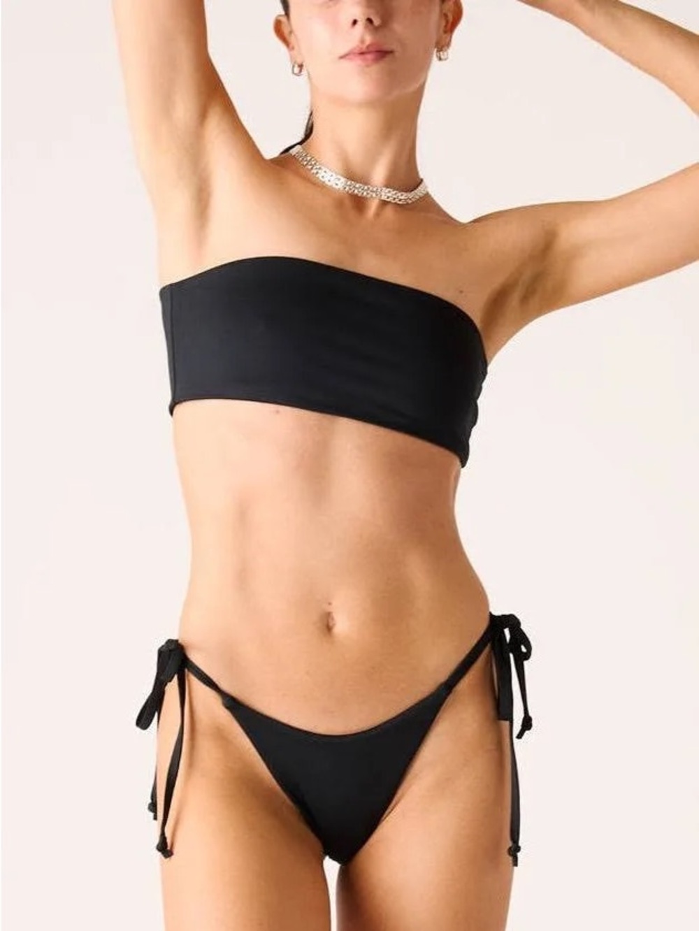 NWT Londre The bandeau~MatteBlack Strapless Bandeau Top